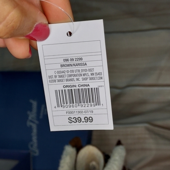 Universal Thread Target boots Karissa microsuede sherpa cuff chocolate brown 10 - Picture 7 of 12